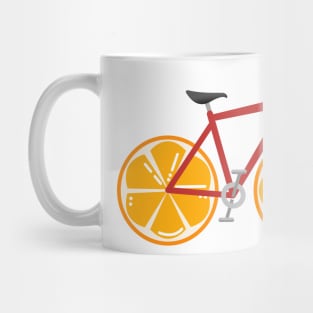 Zesty Orange Wheels Bike Mug